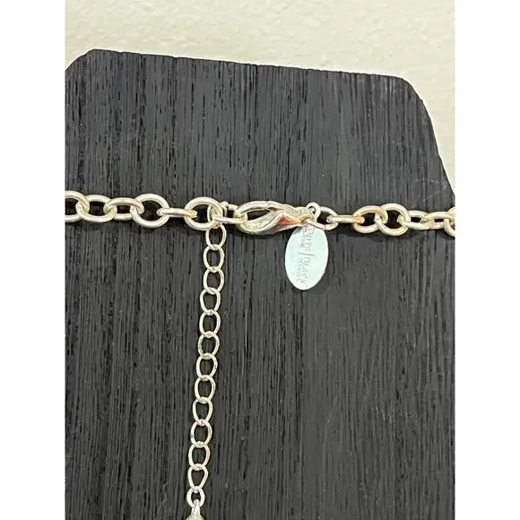 WHBM Necklace Lot 4pc Crystal Pearl Statement Layered Silver Tone - Picture 11 of 15